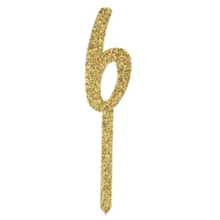 Kagedekoration Tal Guld Glitter i Akryl