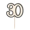 Kagelys 30 Sort/Hvid