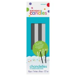 Kagelys Sparkle Sort/Hvid