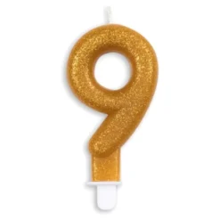 Kagelys Tal Glitter Guld