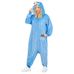 Kakmonster Blå Onesie Kostume