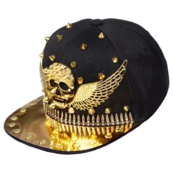 Kasket Dope med Nitter Sort/Guld