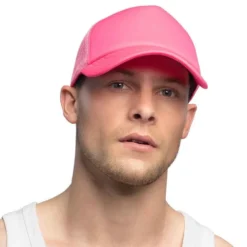 Kasket Neonlyserød