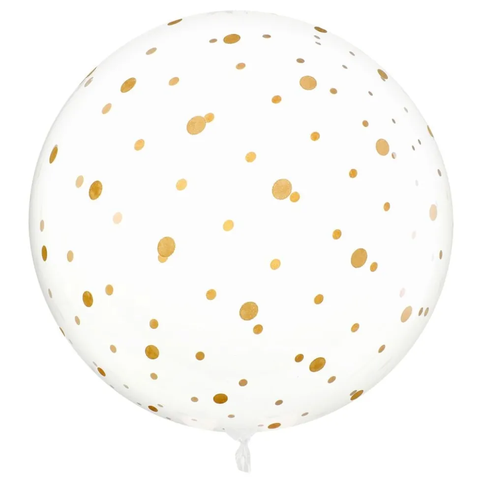 Kæmpeballon Transparent Prikket
