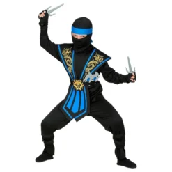 Kombat Ninja Blå Børnekostume