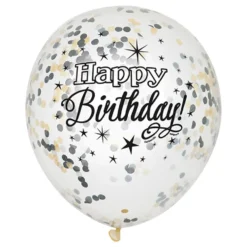 Konfettiballoner Glitter Happy Birthday