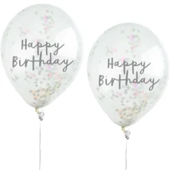 Konfettiballoner Happy Birthday Farveskinnende