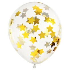 Konfettiballoner Stjerner Guld Metallic