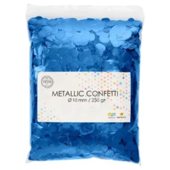 Konfetti Blå Metallic Rund