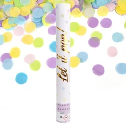 Konfettikanon Flerfarvet Pastel