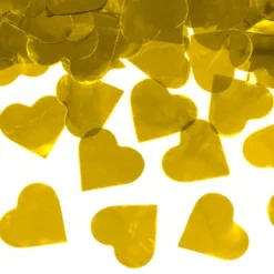 Konfettikanon Hjerter Guld Metallic