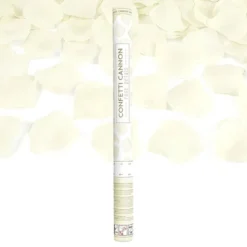 Konfettikanon Rosenblade Cremehvid