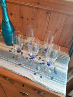 Konfetti Prikker Blå/Sølv