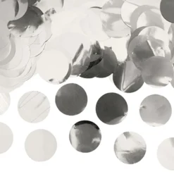 Konfetti Rund Sølv Metallic