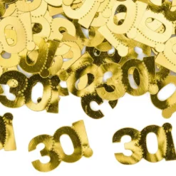Konfetti Tal 30 Guld Metallic