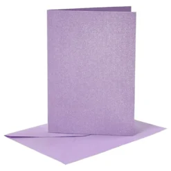 Kort med Konvolut Lilla Glitrende