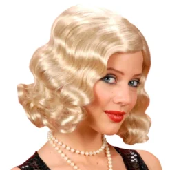 Krøllet Blond Paryk