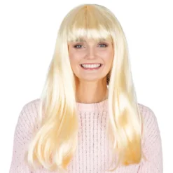 Lang Blond Paryk med Pandehår