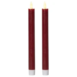 LED Antiklys Lange Rustic Rød