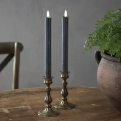 LED Antiklys Lange Rustic Sort