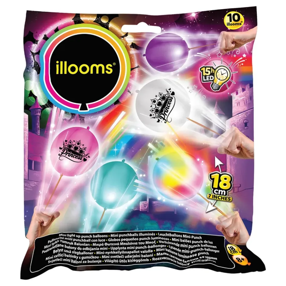 LED-Balloner Mini Punch Prinsesser