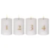 LED Bloklys Flamme Advent