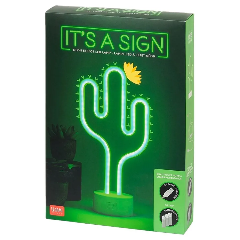 LED-Lampe Kaktus med Neoneffekt