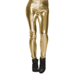 Leggings Metallic Guld