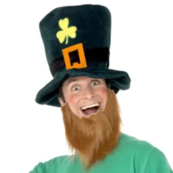 Leprechaun Hat og Skæg