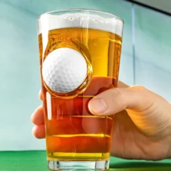 Ølglas med Golfbold