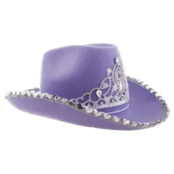 Lilla Cowboyhat med Tiara