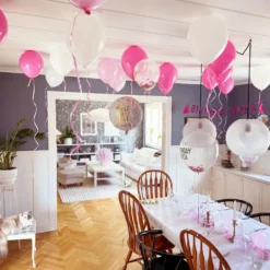 Loftballoner Lyserød/Hvid