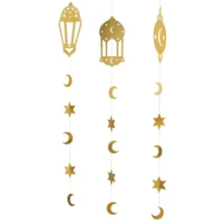 Loftdekorationer Eid Mubarak Guld