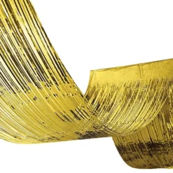 Loftsgardin Metallic Guld Frynser