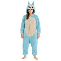 Lulu Monster Blå Onesie Dame Kostume