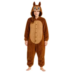 Lulu Monster Brun Onesie Dame Kostume