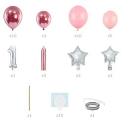 Lyserød Ballonbuket 1 år