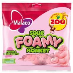 Malaco Zoo Sour Foamy Monkey Økonomipakke