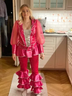 Mama Mia Lyserødt Kostume