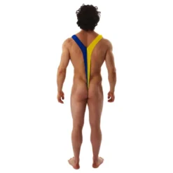 Mankini Blå/Gul