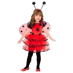 Mariehøne Kjole Børnekostume
