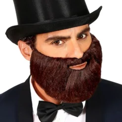 Maskulint mørkebrunt skæg