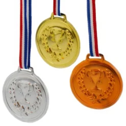 Medaljer Guld/Sølv/Bronze med Bånd