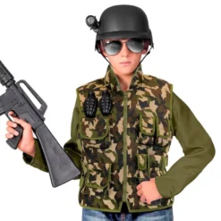 Militærvest med camouflage til børn
