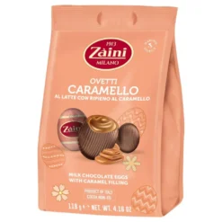Mælkechokoladeæg med karamelfyld