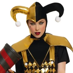 Mørk Harlequin Dame Kostume
