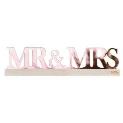 Mr & Mrs Skilt Roséguld Akryl
