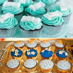 Muffinsforme Folie Sølv