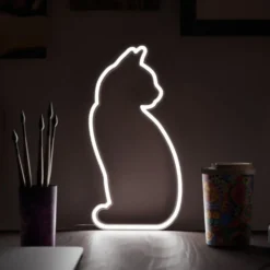 Mustard LED-lampe Kat Neon