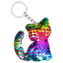 Nøglering Kat Pailletter